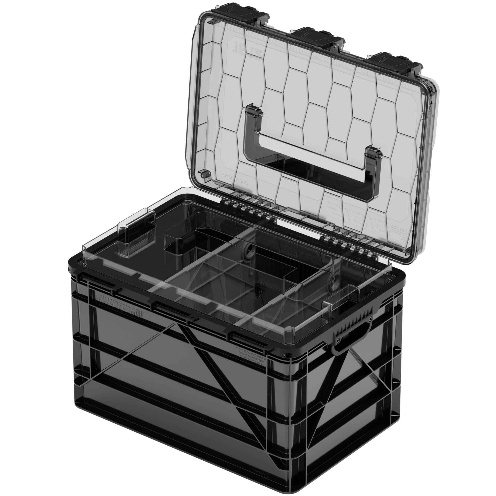 LK 1812 Black with drop-in top tray installed