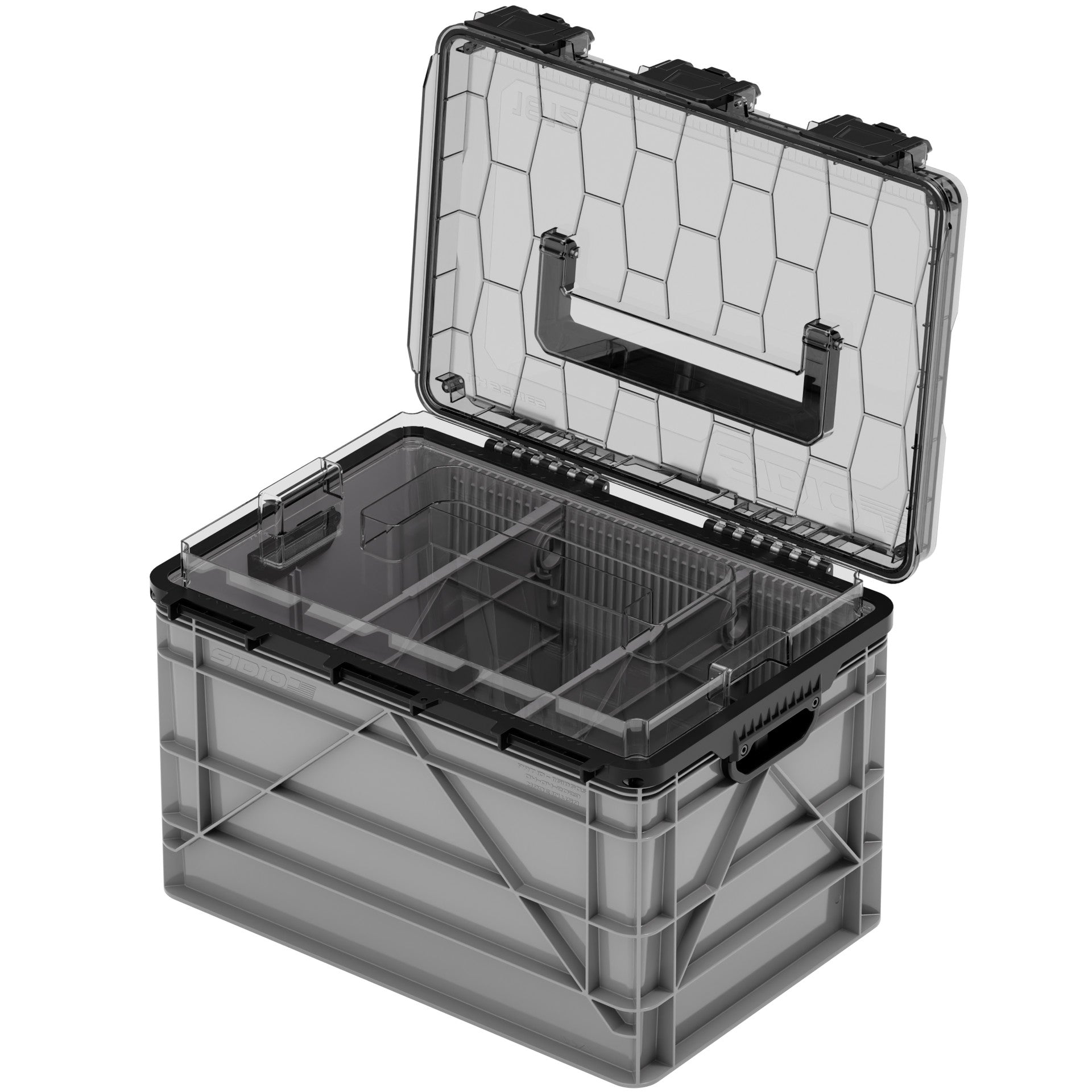 LK 1812 Gray with drop-in top tray installed