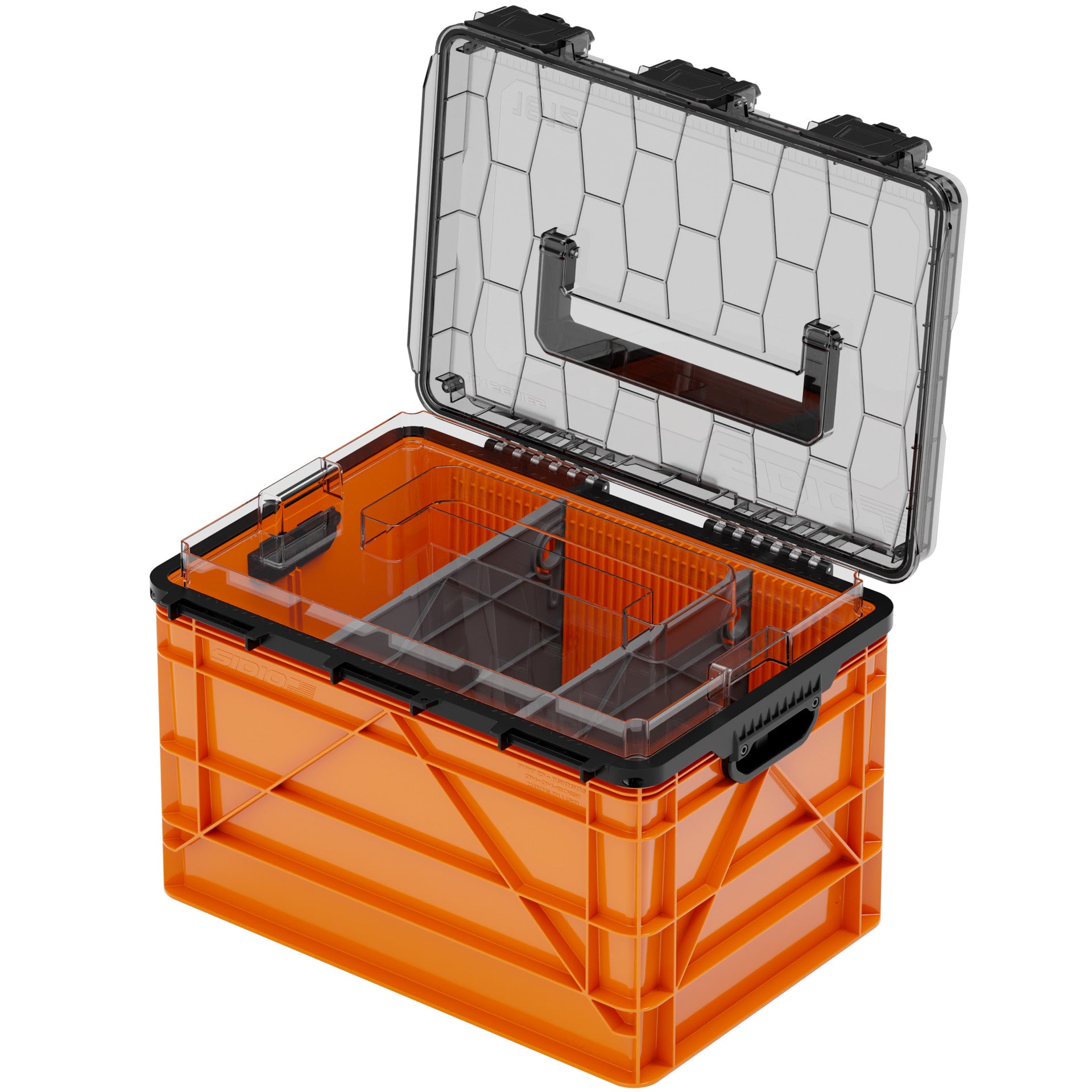 LK 1812 Orange with drop-in top tray installed