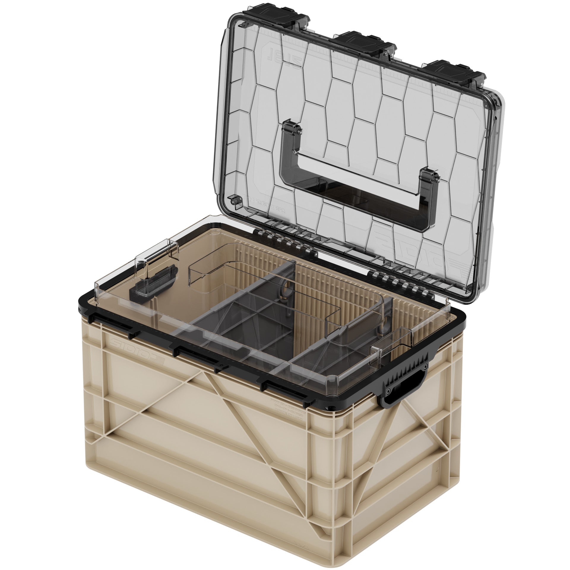 LK 1812 Tan with drop-in top tray installed